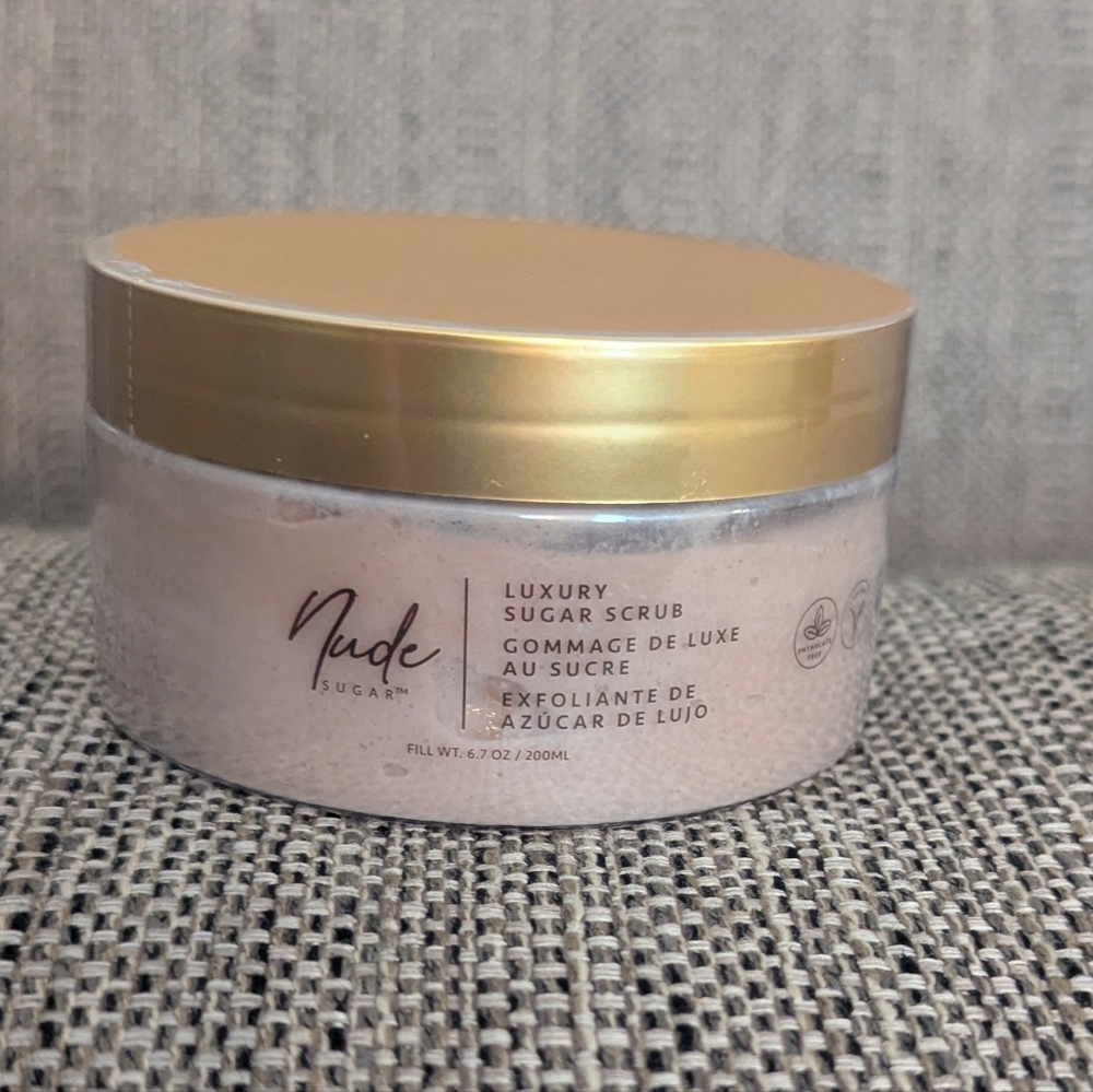 Nude Sugar Luxury Sugar Scrub with Gold Lid